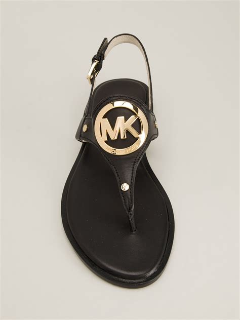 michael kors black sandals flats|Michael Kors black flats 8m.